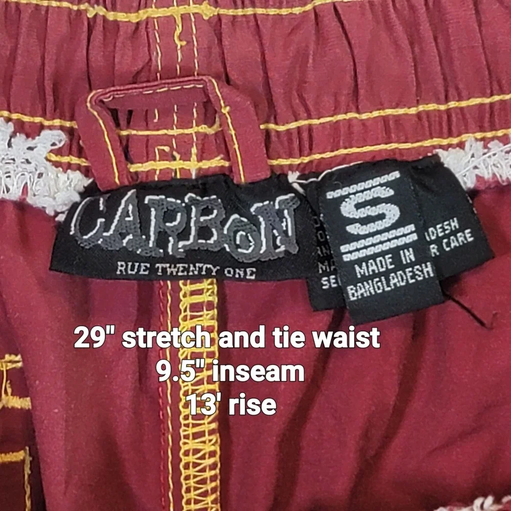 Y2K Retro Swim‎ Trunks Beach Surf Vacation Cruise Red Mens Size S